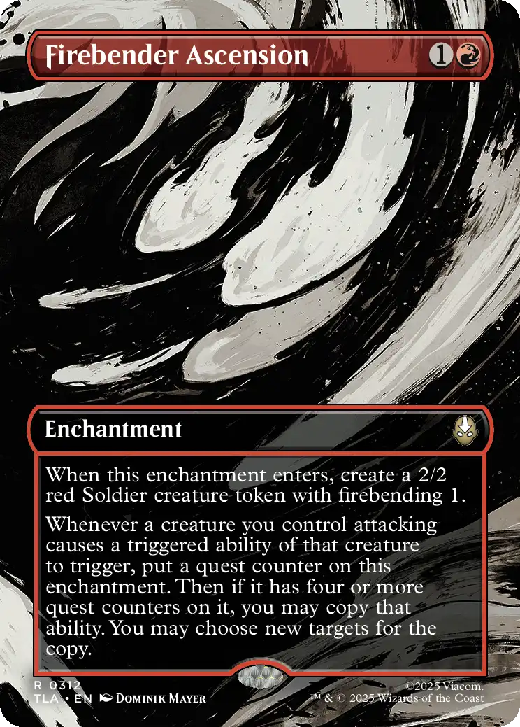 Magic The Gathering: Firebender Ascension #312 (TLA) (Borderless Foil) NM
