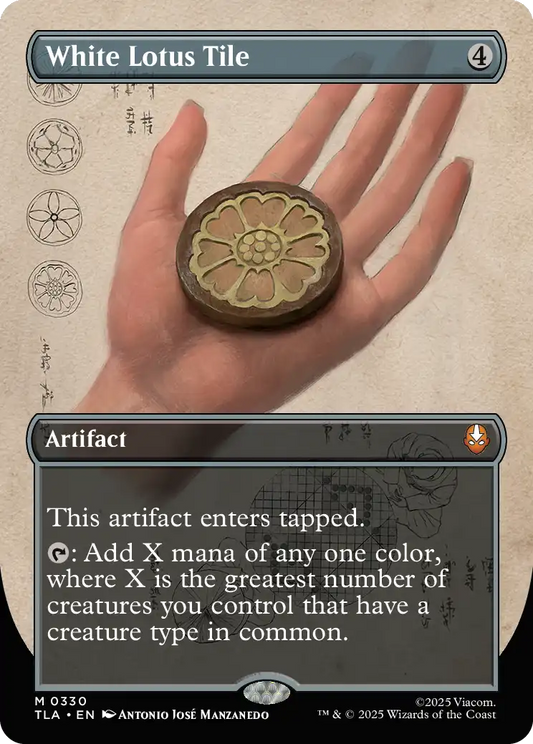 Magic The Gathering: White Lotus Tile #330 (TLA)  (Borderless Foil) NM