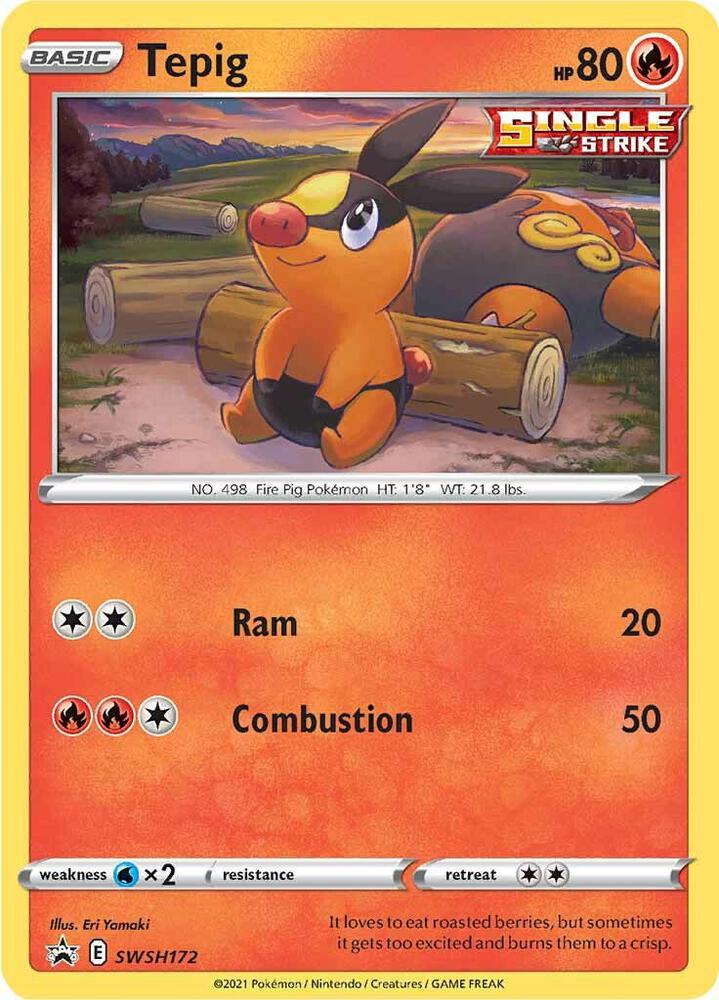 Pokemon TCG - Fusion Strike Single Pack Blister Tepig - SWSH08