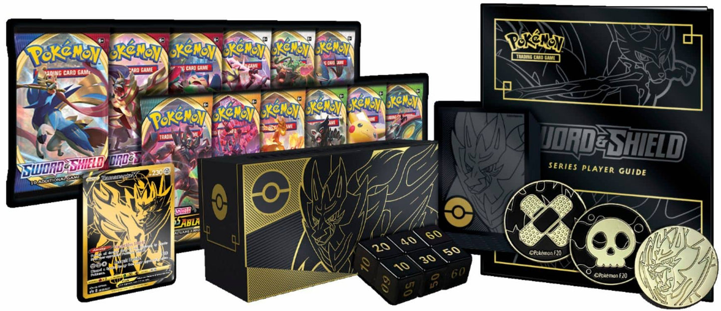 Pokemon TCG - Sword & Shield Elite Trainer Box Plus Zacian and Zamazenta Set