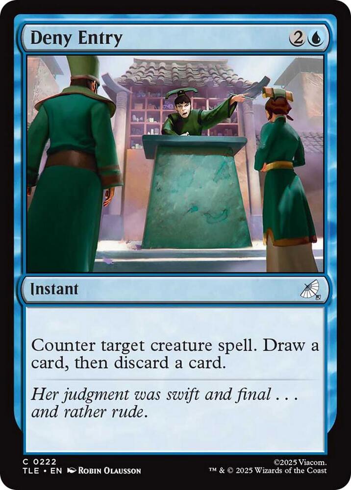 Magic The Gathering: Deny Entry #222 (TLA) Eternal-Legal (Foil) NM