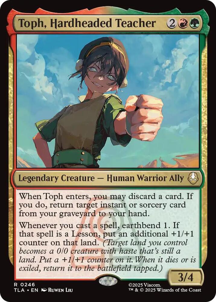 Magic The Gathering: Toph, Hardheaded Teacher #246 (TLA) (Foil) NM