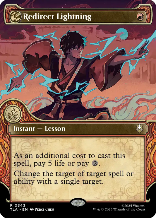 Magic The Gathering: Redirect Lightning #343 (TLA) (Showcase Foil) NM