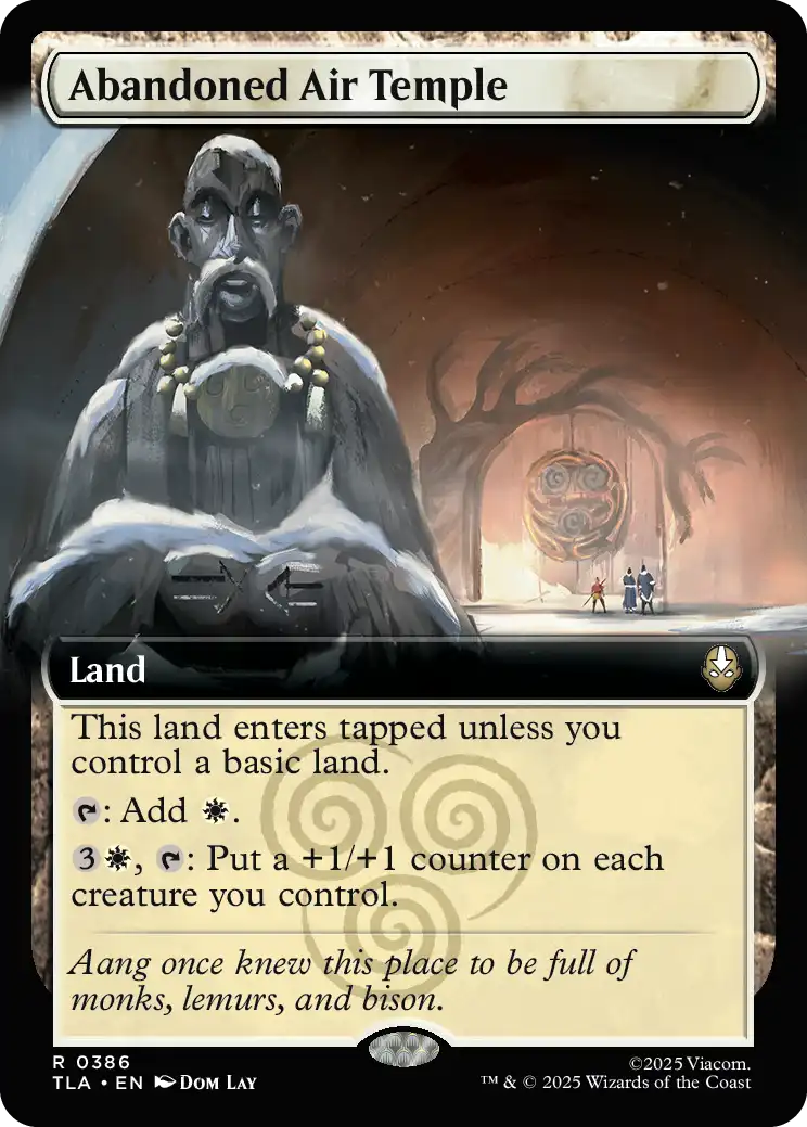 Magic The Gathering: Abandoned Air Temple #386 (TLA) (Extended Art) NM