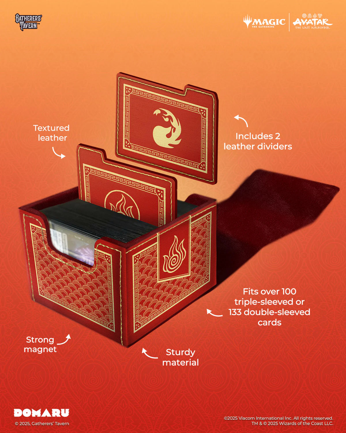 Gatherers Tavern DOMARU Avatar The Last Airbender Deck Box - Fire