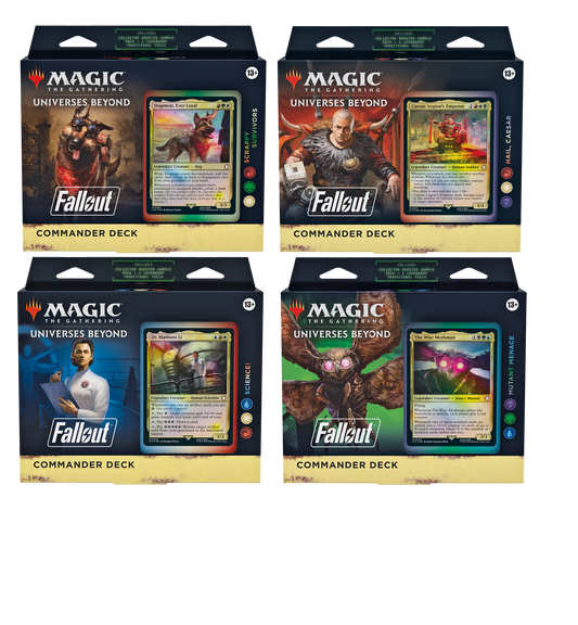 Magic The Gathering Universes Beyond Fallout Commander Deck Display Set