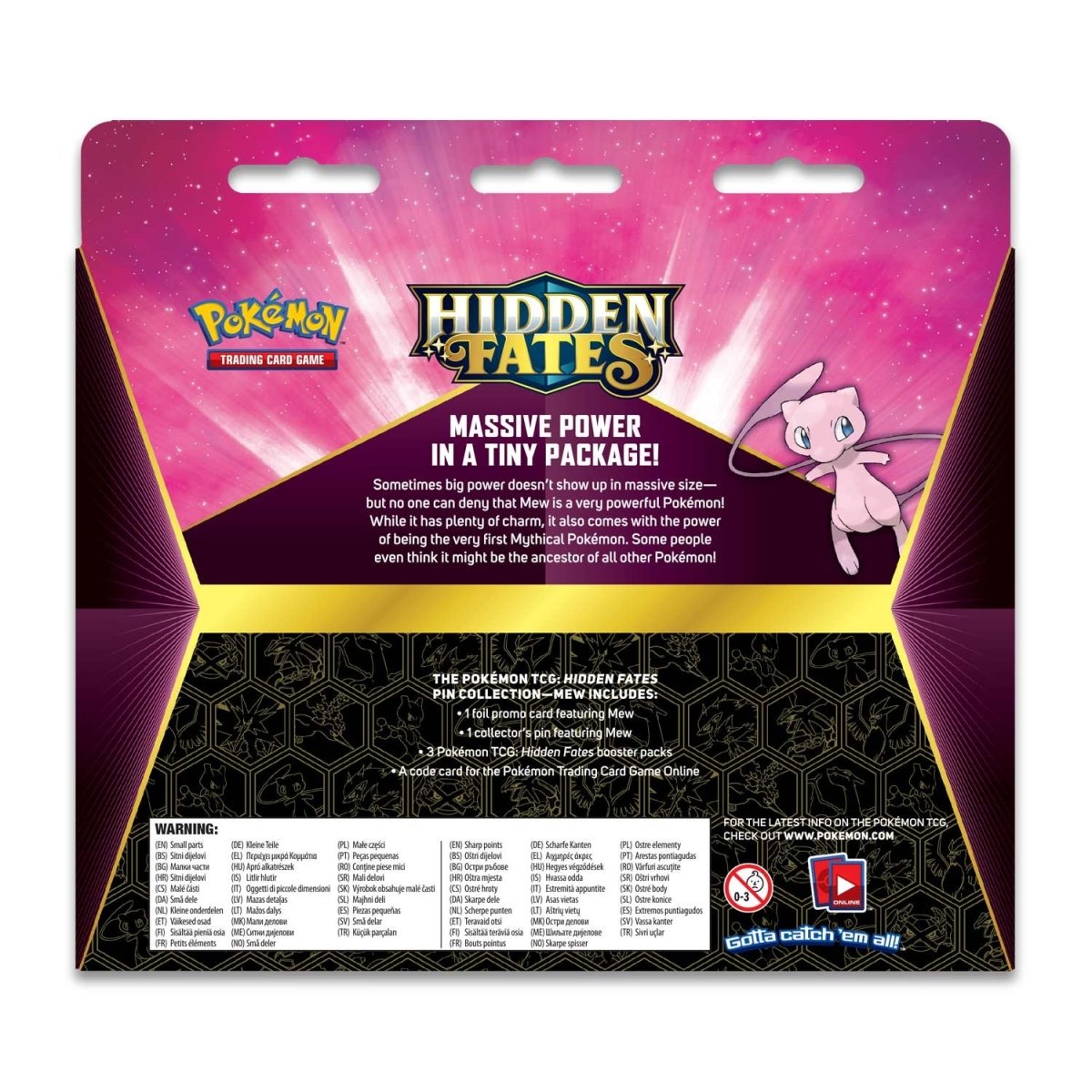 Pokemon TCG - Hidden Fates Pin Collection Mew