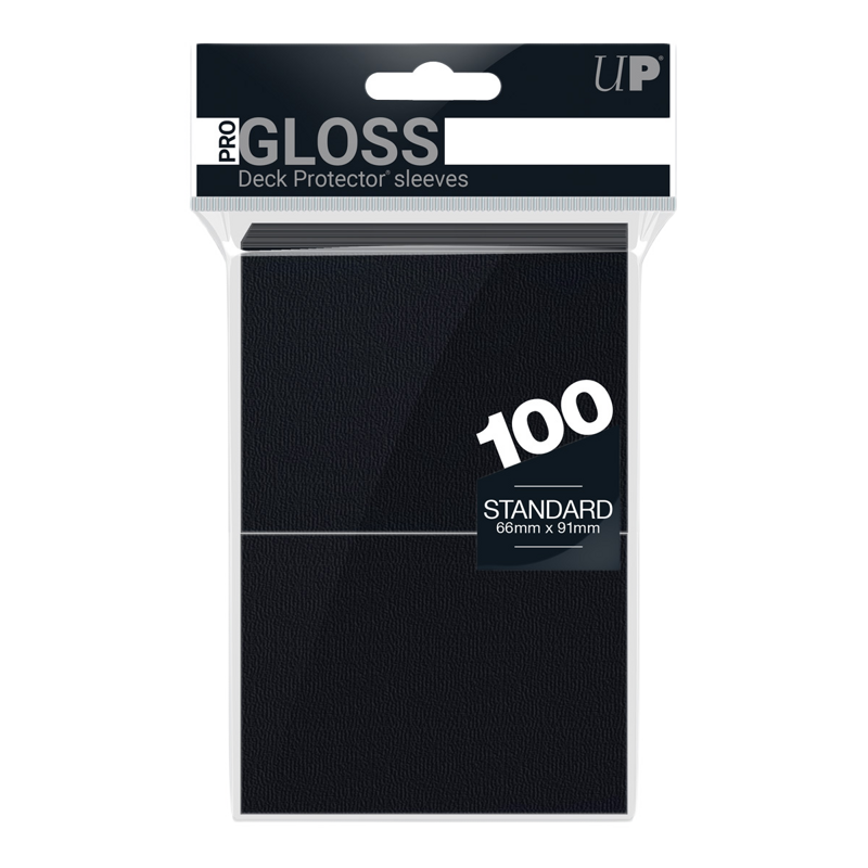 Ultra Pro - 100x Pro Gloss Standard Deck Protector Sleeves Black