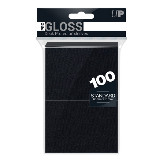 Ultra Pro - 100x Pro Gloss Standard Deck Protector Sleeves Black