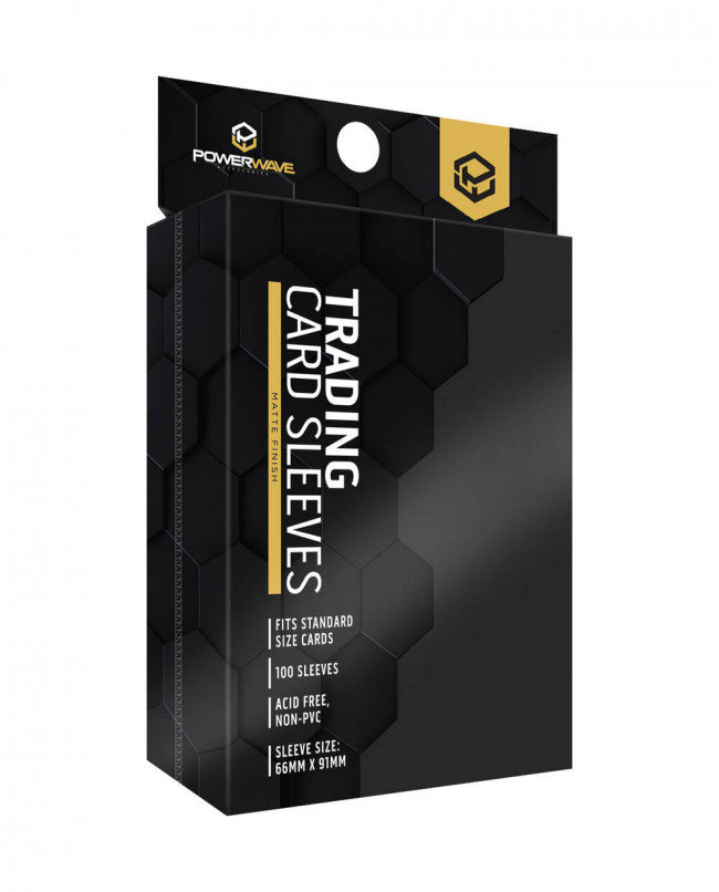 Powerwave Matte Trading Card Sleeves 100 Pack - Black